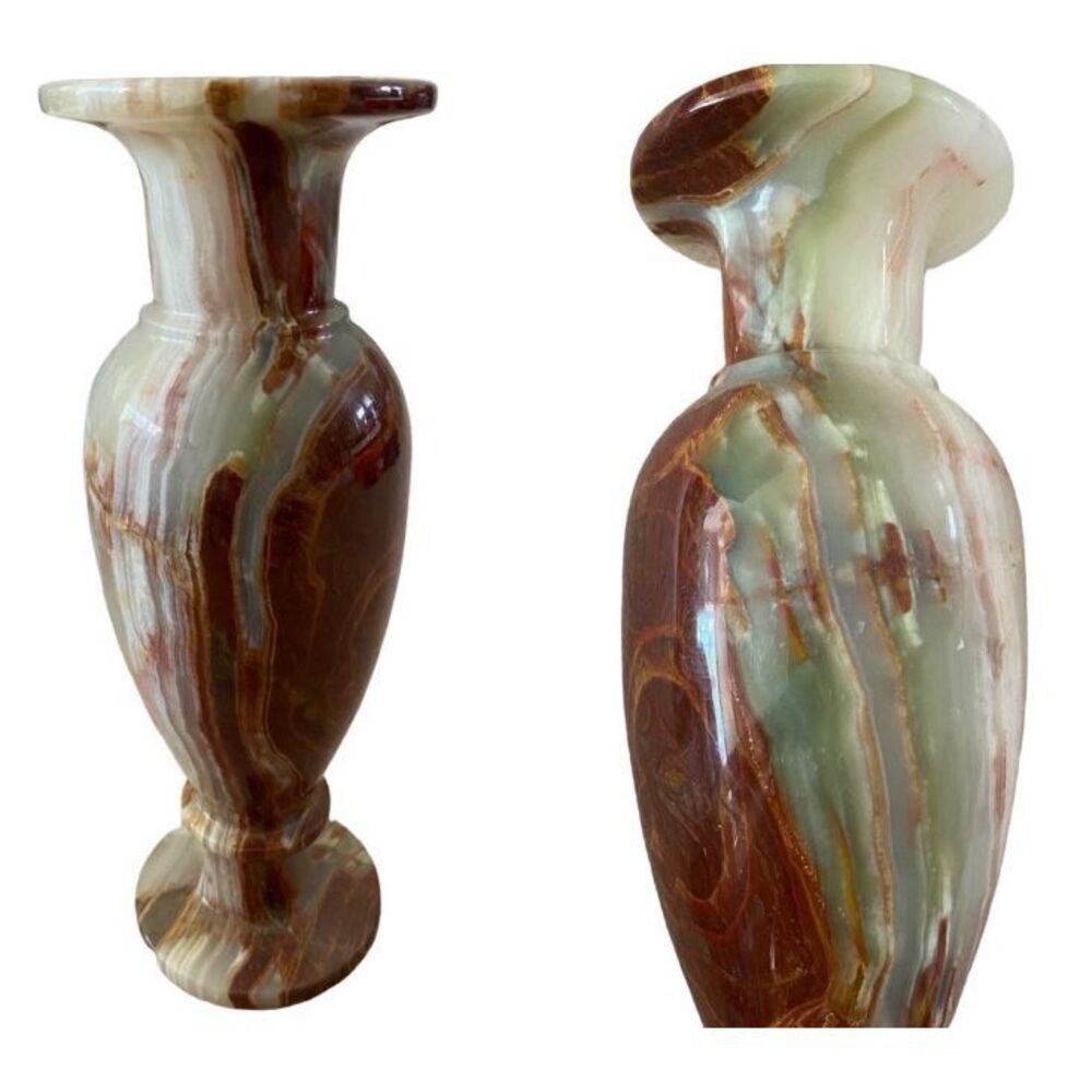 Marbled Onyx Crystal Vase House Decoration Glass Home Decor